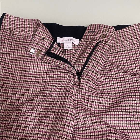 Liz Claiborne Purple and Black Checkered Pants - Picture 8 of 8